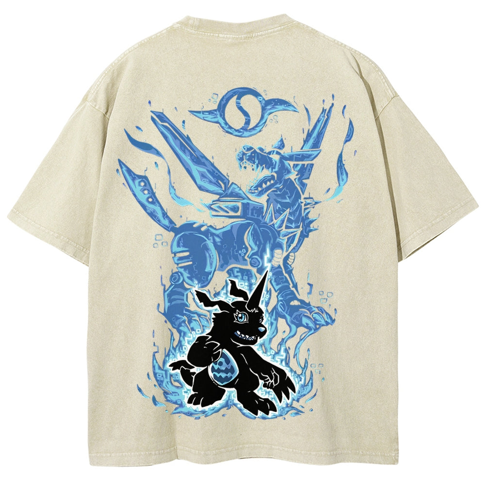 Digimon Unisex Fit Washed T-Shirt 2511008417