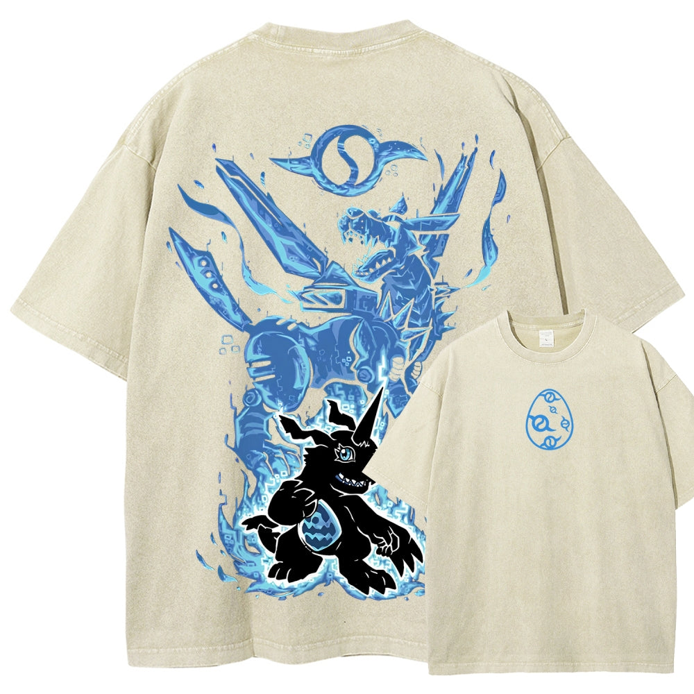 Digimon Unisex Fit Washed T-Shirt 2511008417