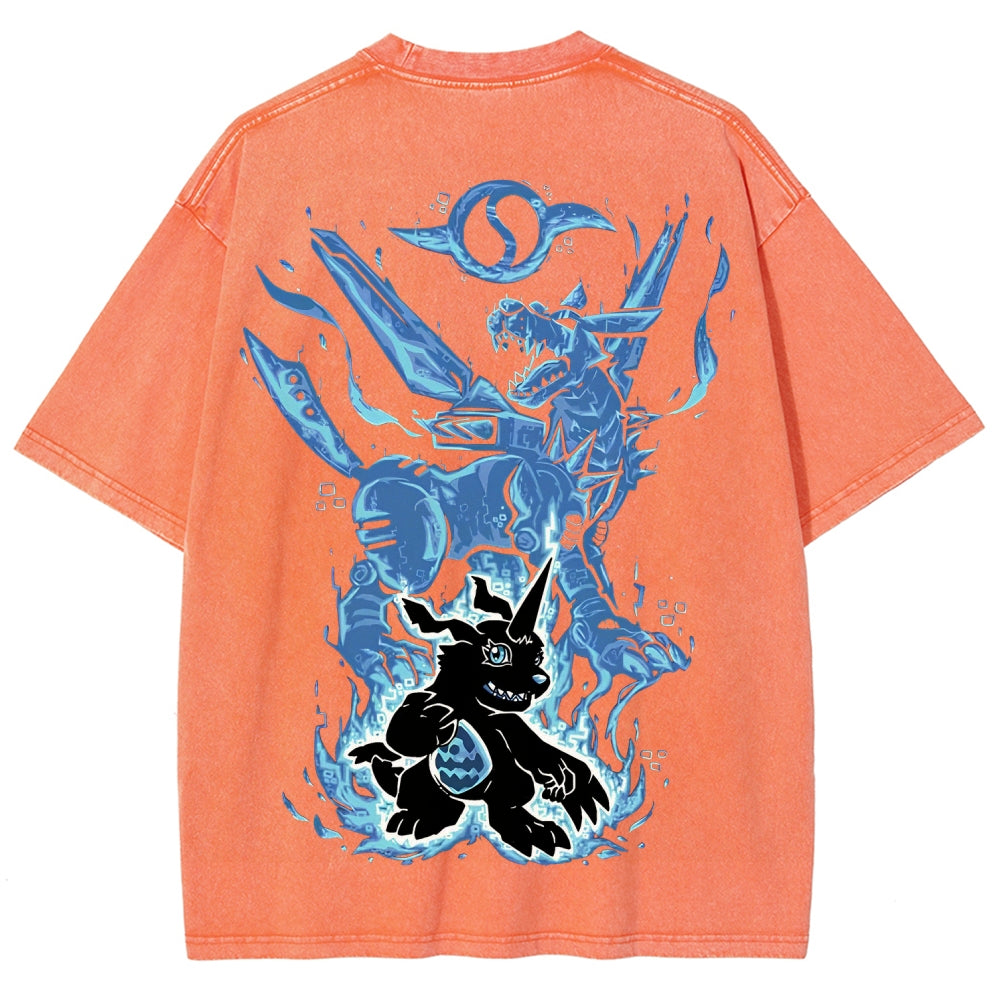 Digimon Unisex Fit Washed T-Shirt 2511008417
