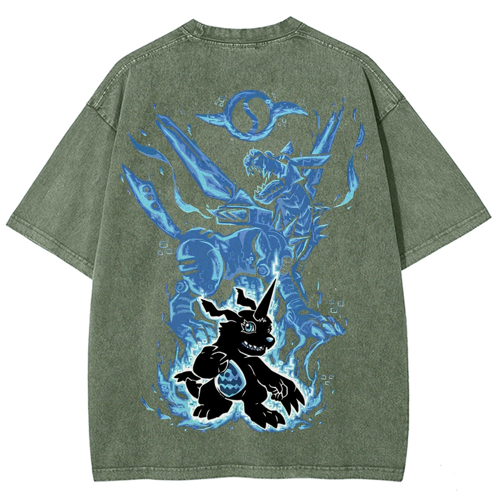 Digimon Unisex Fit Washed T-Shirt 2511008417