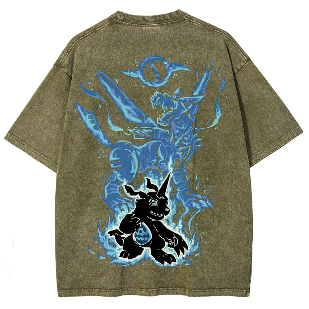 Digimon Unisex Fit Washed T-Shirt 2511008417