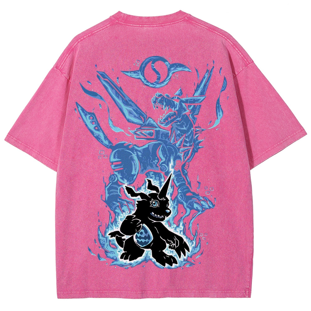 Digimon Unisex Fit Washed T-Shirt 2511008417
