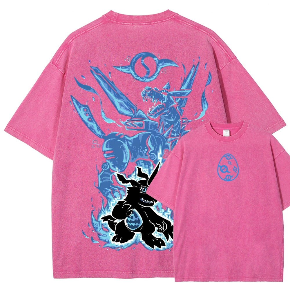 Digimon Unisex Fit Washed T-Shirt 2511008417