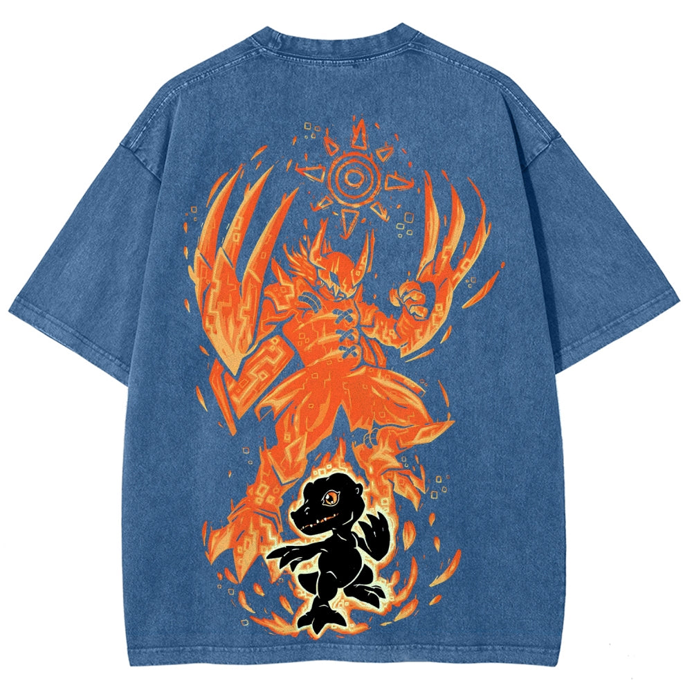 Digimon Unisex Fit Washed T-Shirt 2511008421