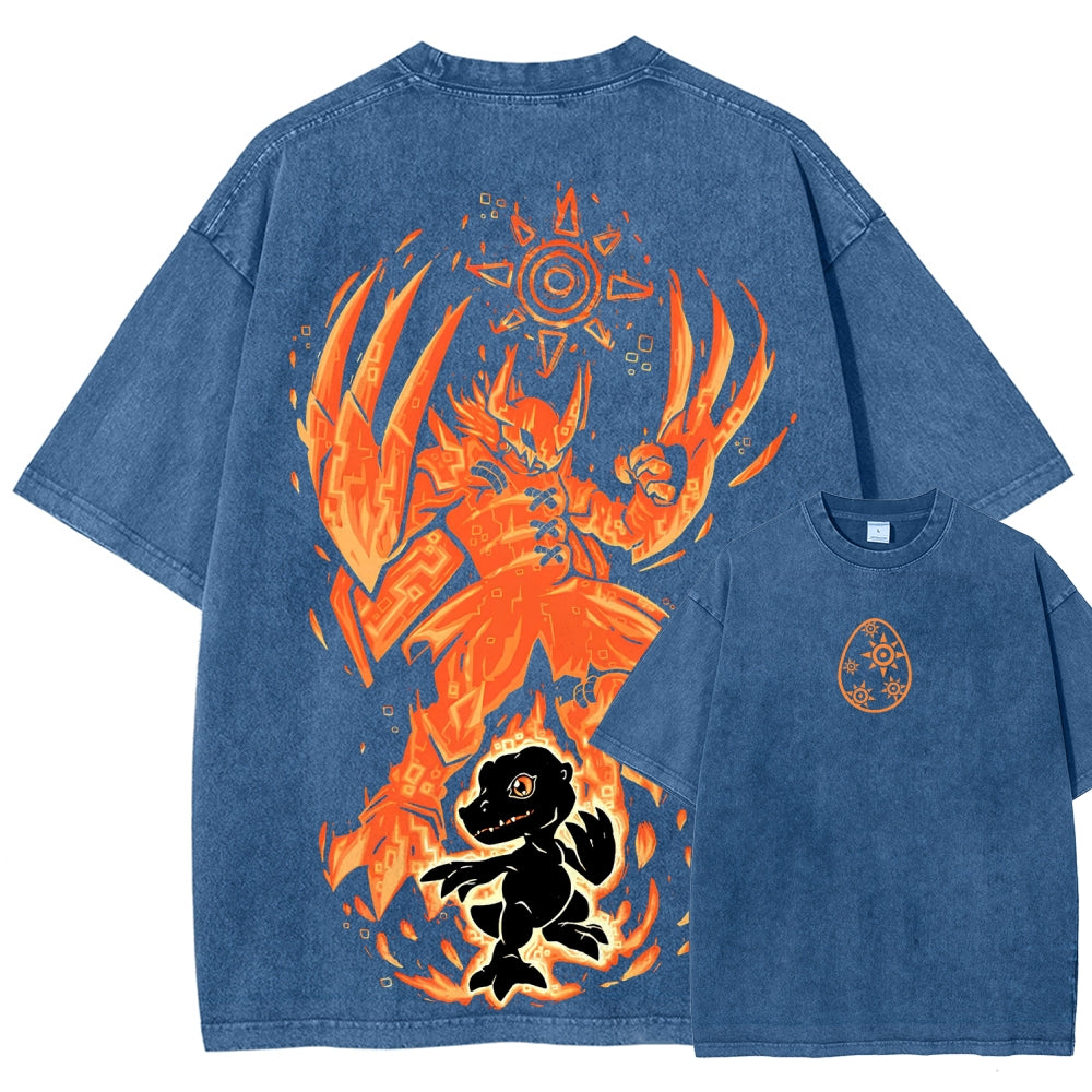 Digimon Unisex Fit Washed T-Shirt 2511008421