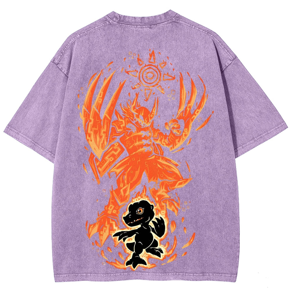 Digimon Unisex Fit Washed T-Shirt 2511008421