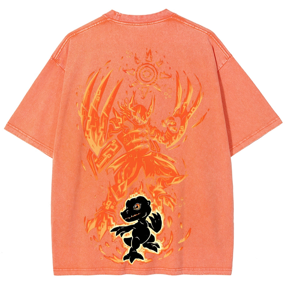 Digimon Unisex Fit Washed T-Shirt 2511008421