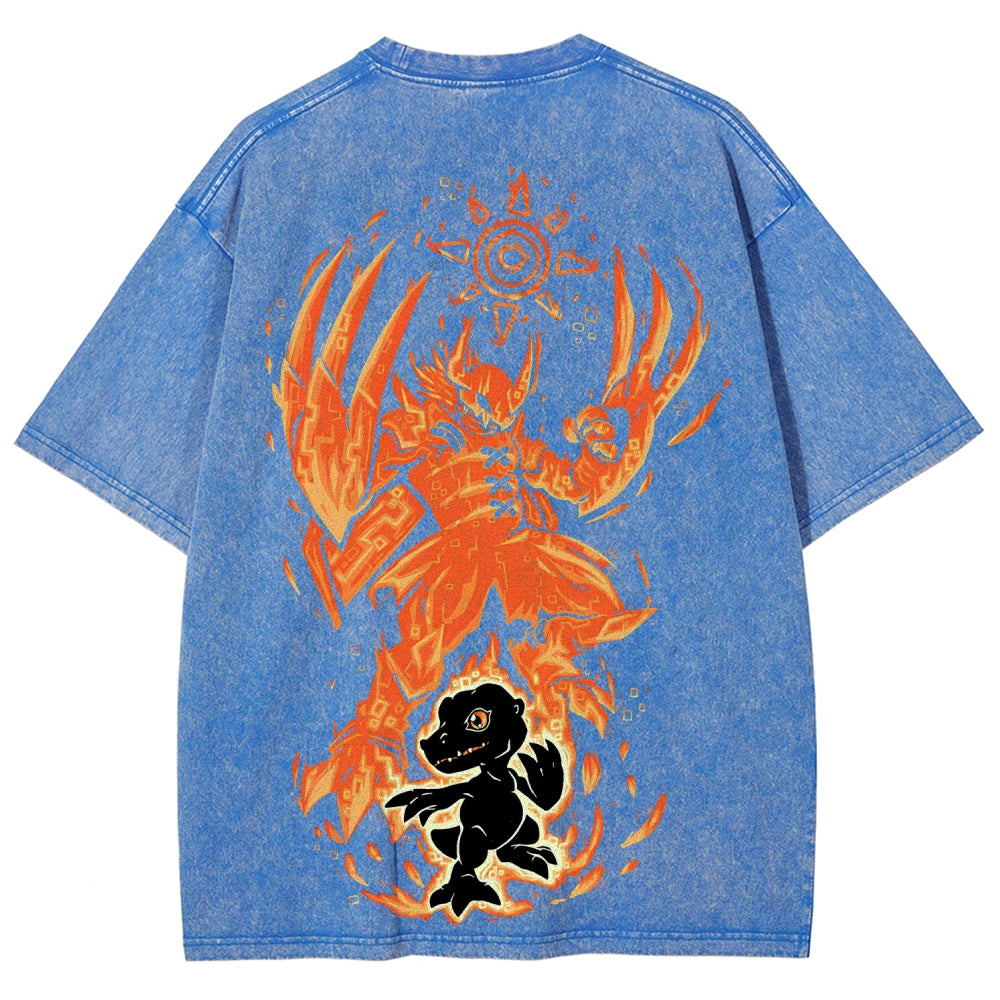 Digimon Unisex Fit Washed T-Shirt 2511008421