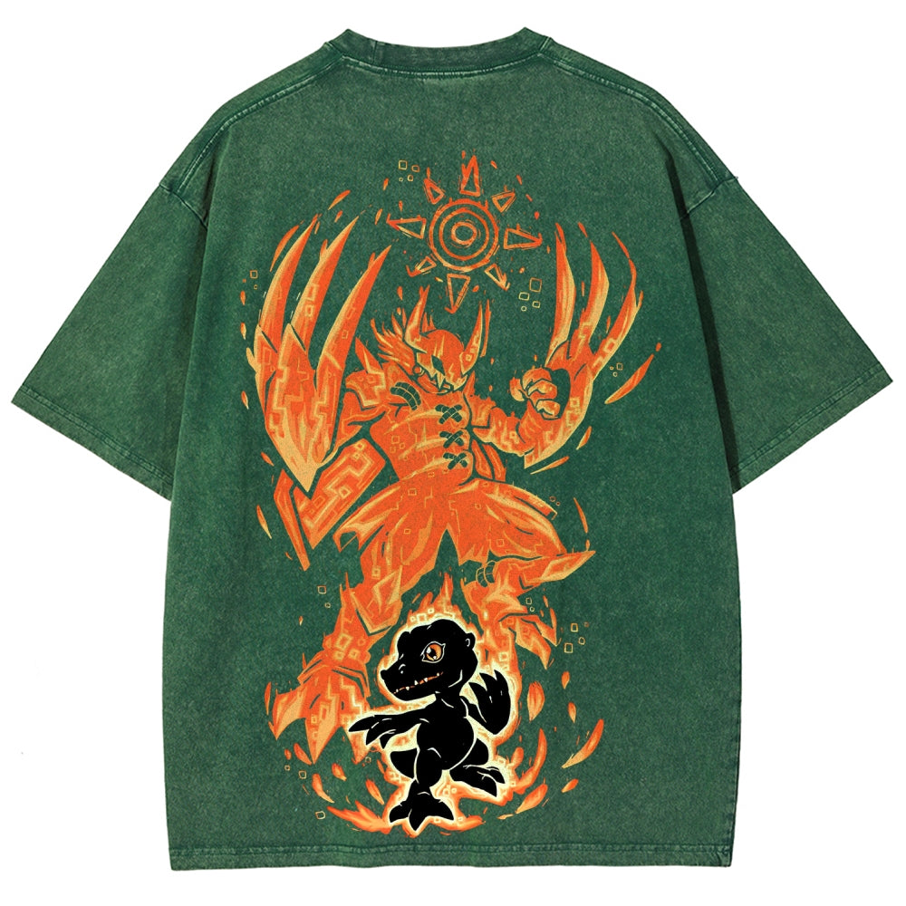 Digimon Unisex Fit Washed T-Shirt 2511008421