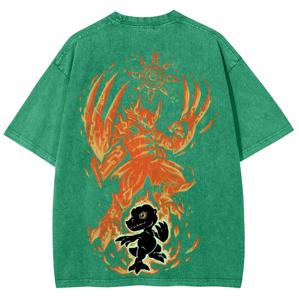 Digimon Unisex Fit Washed T-Shirt 2511008421