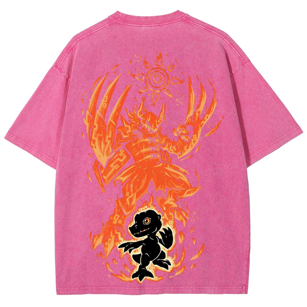 Digimon Unisex Fit Washed T-Shirt 2511008421