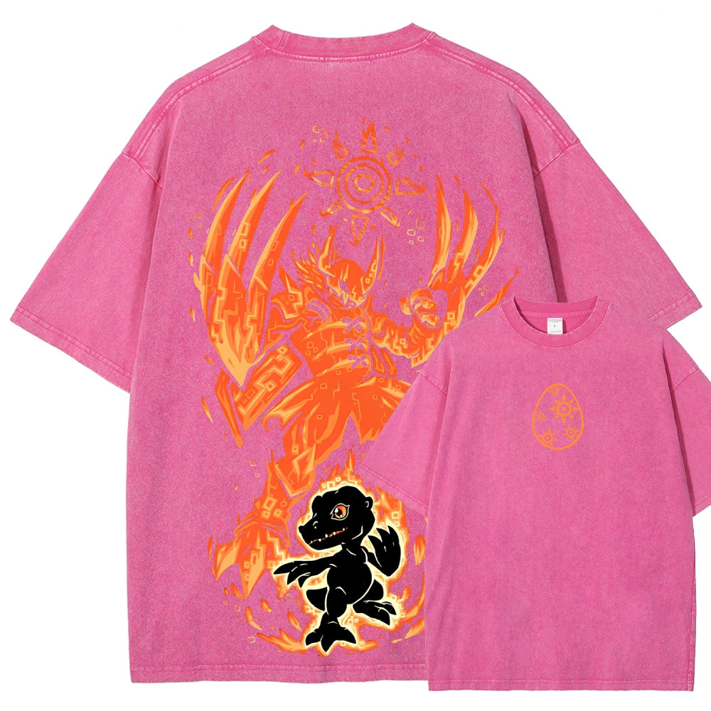 Digimon Unisex Fit Washed T-Shirt 2511008421