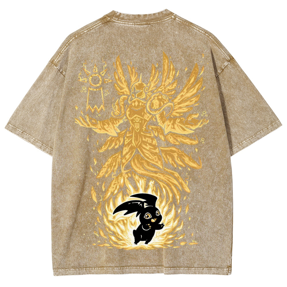 Digimon Unisex Fit Washed T-Shirt 2511008431
