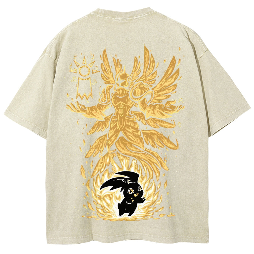 Digimon Unisex Fit Washed T-Shirt 2511008431
