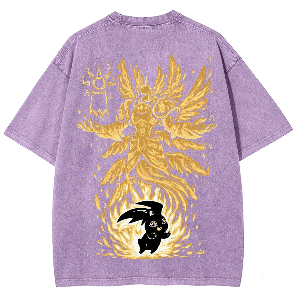 Digimon Unisex Fit Washed T-Shirt 2511008431