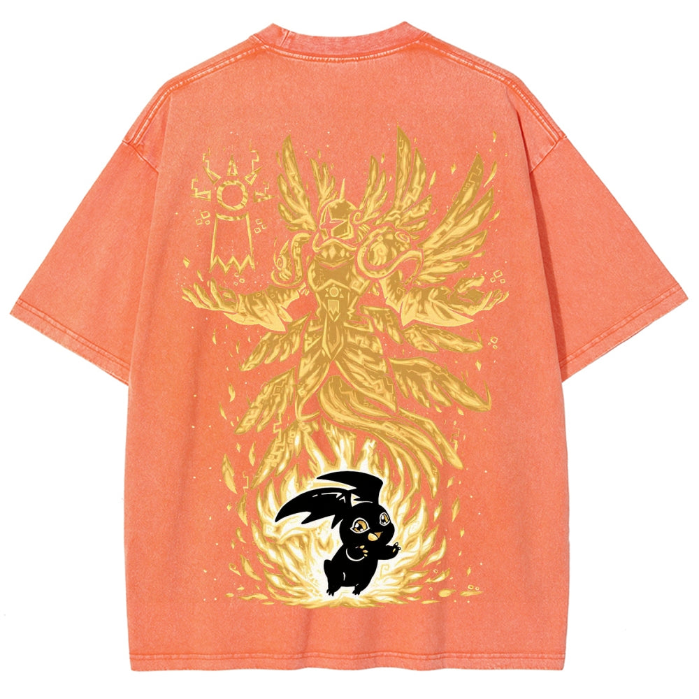 Digimon Unisex Fit Washed T-Shirt 2511008431