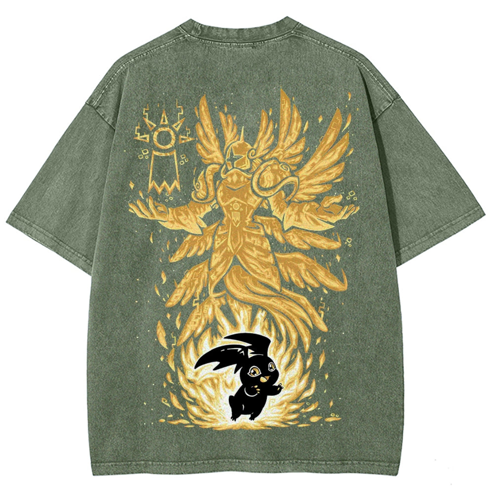 Digimon Unisex Fit Washed T-Shirt 2511008431