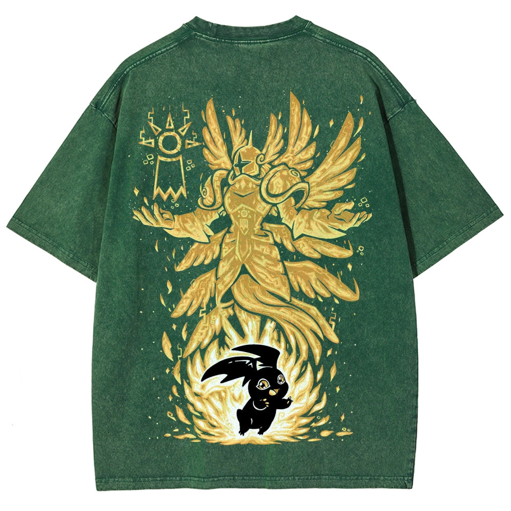 Digimon Unisex Fit Washed T-Shirt 2511008431