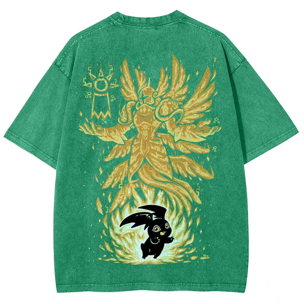 Digimon Unisex Fit Washed T-Shirt 2511008431