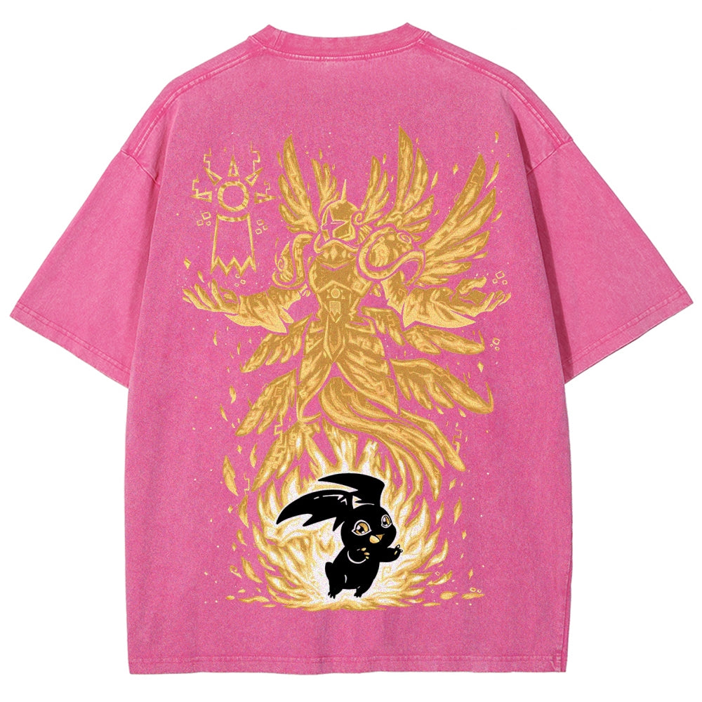 Digimon Unisex Fit Washed T-Shirt 2511008431