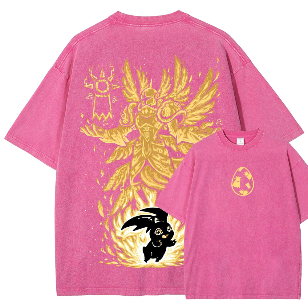 Digimon Unisex Fit Washed T-Shirt 2511008431