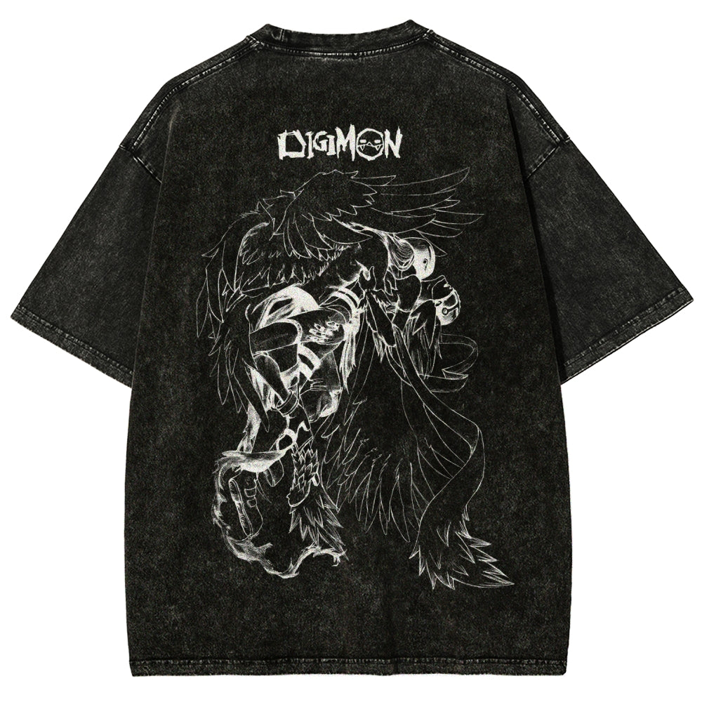 Digimon Unisex Fit Washed T-Shirt 2511008471