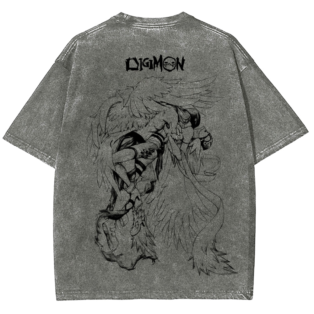Digimon Unisex Fit Washed T-Shirt 2511008471