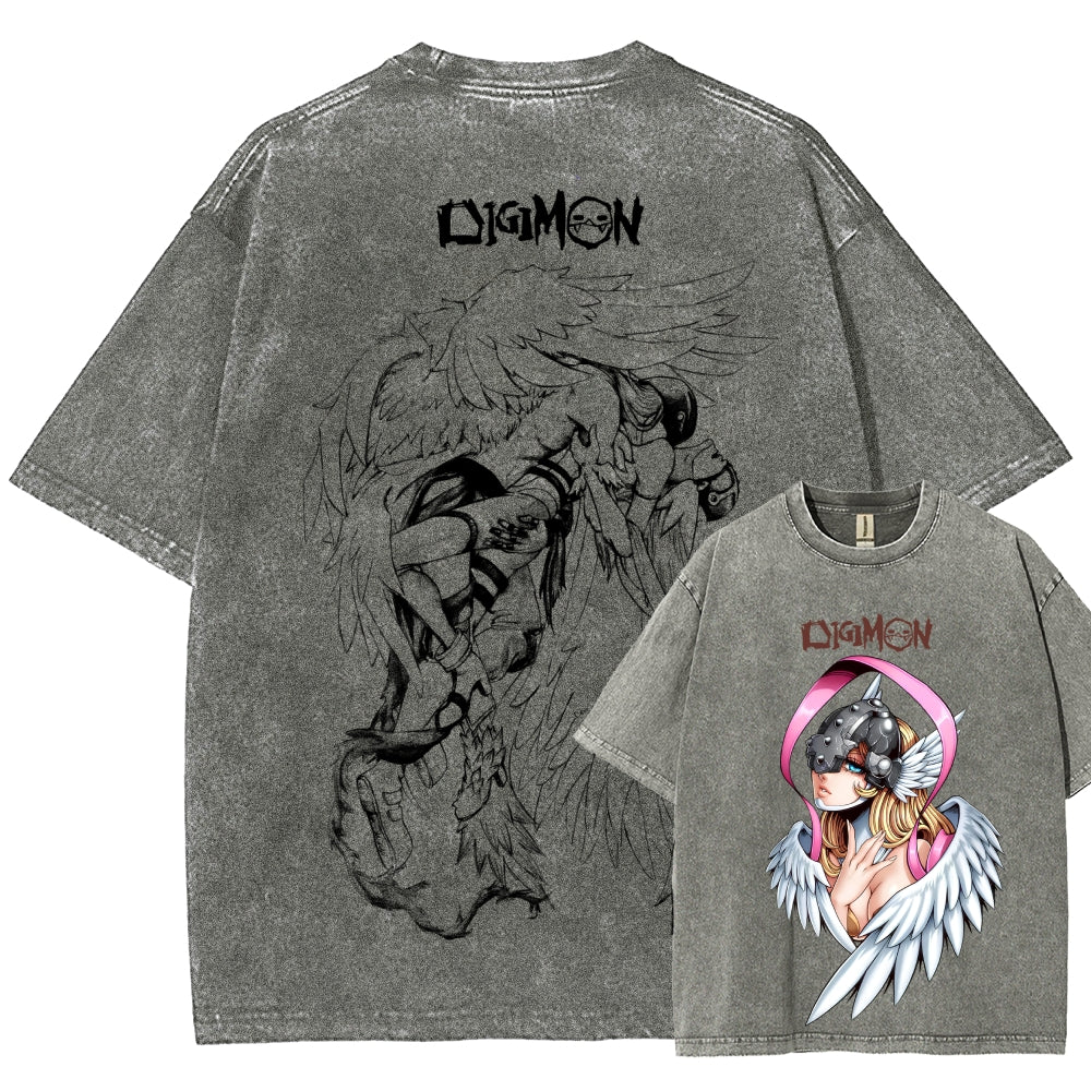 Digimon Unisex Fit Washed T-Shirt 2511008471