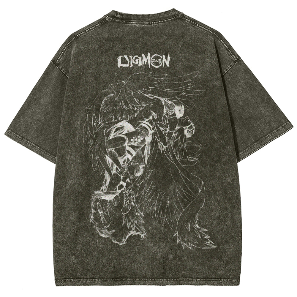 Digimon Unisex Fit Washed T-Shirt 2511008471