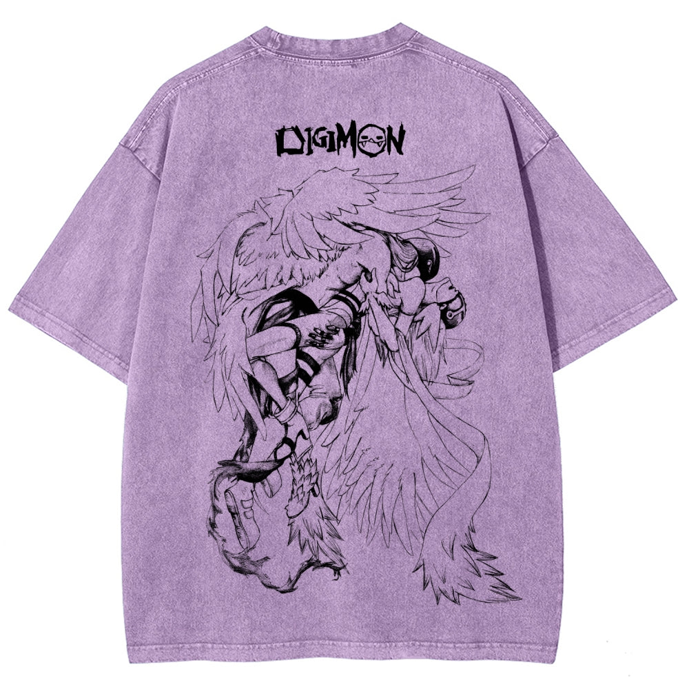 Digimon Unisex Fit Washed T-Shirt 2511008471