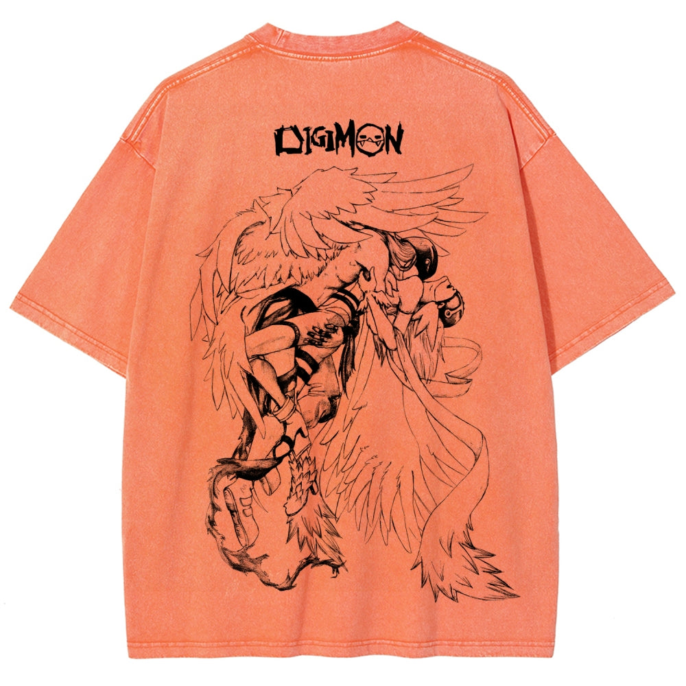 Digimon Unisex Fit Washed T-Shirt 2511008471