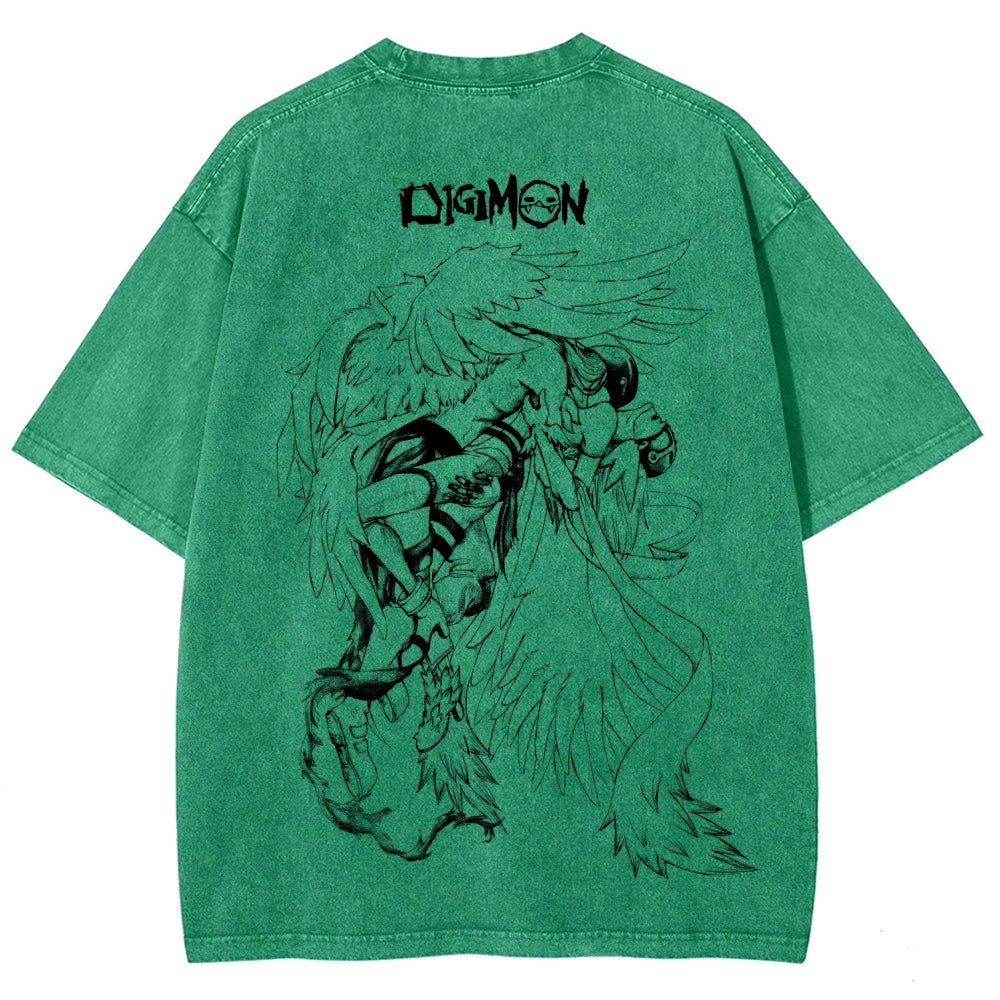 Digimon Unisex Fit Washed T-Shirt 2511008471