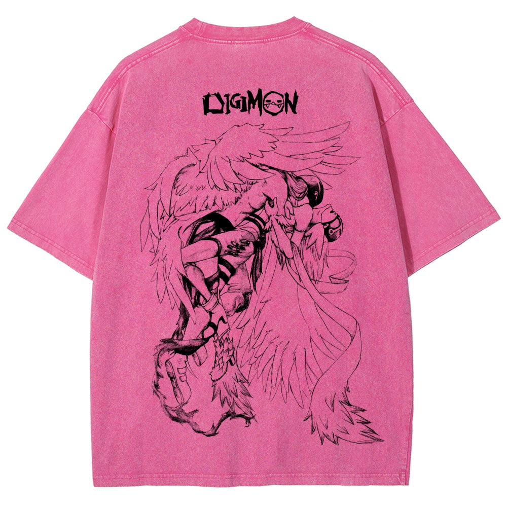 Digimon Unisex Fit Washed T-Shirt 2511008471