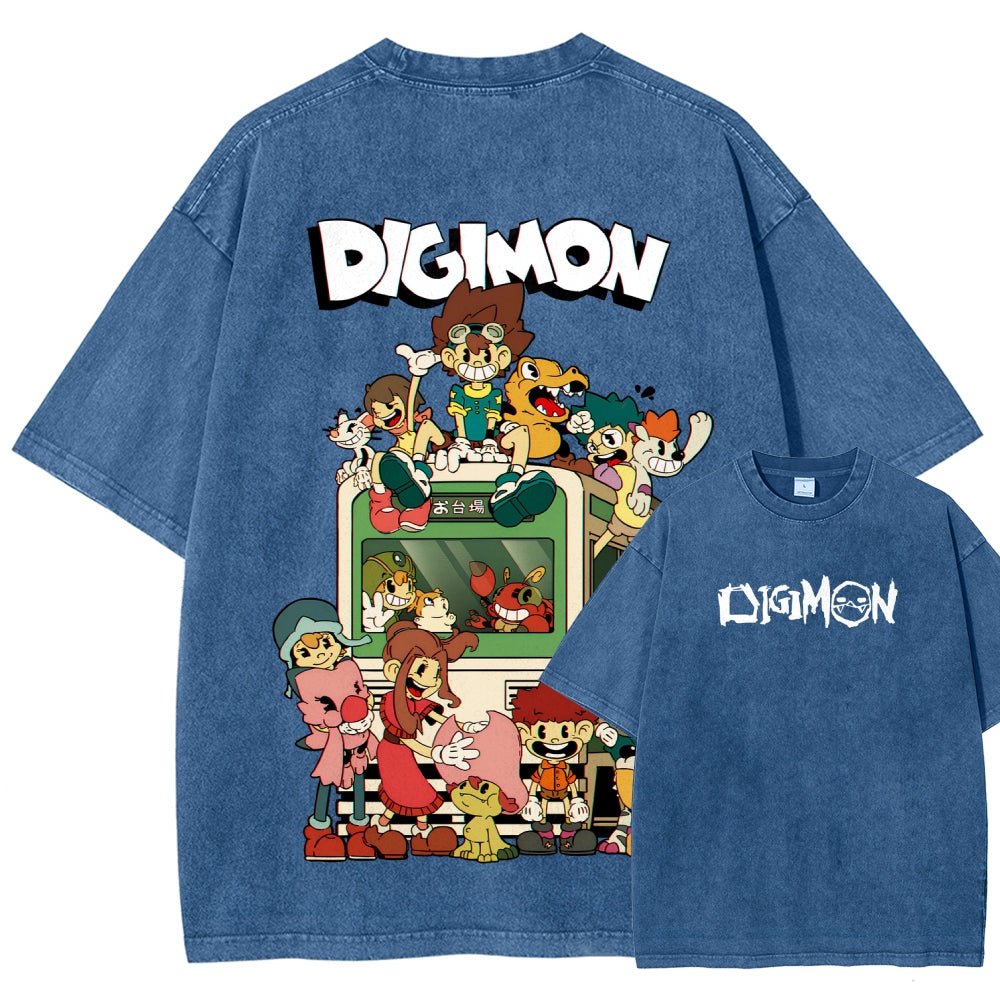 Digimon Unisex Fit Washed T-Shirt 2511008488