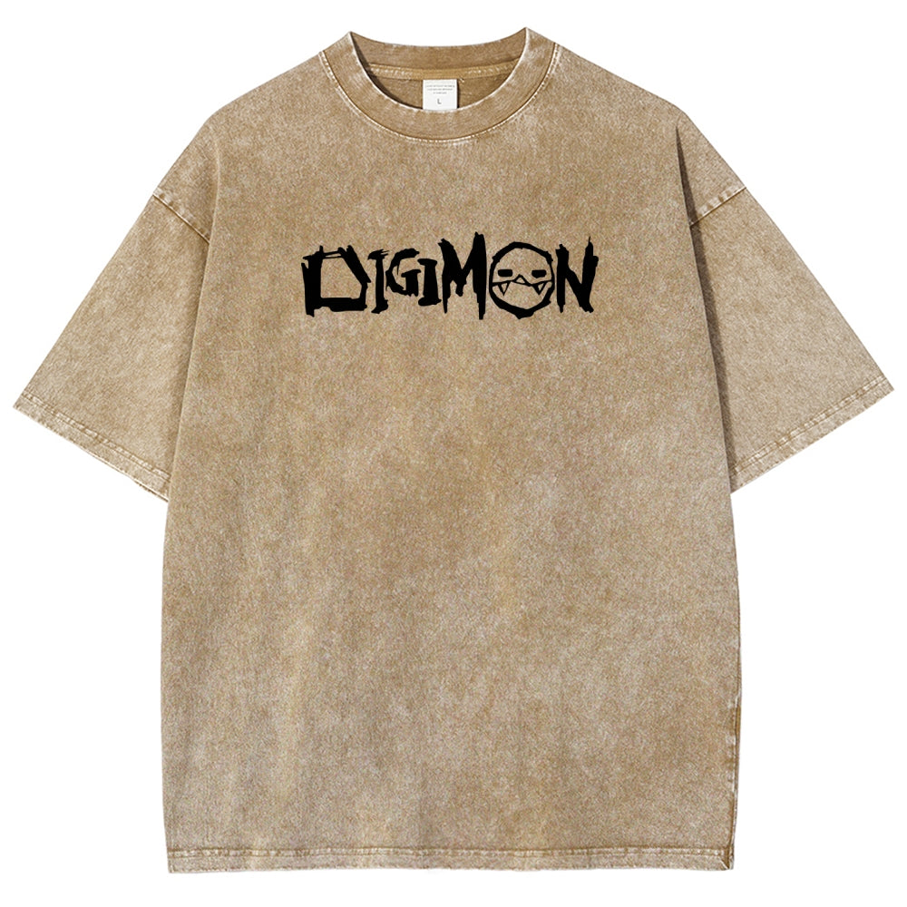 Digimon Unisex Fit Washed T-Shirt 2511008488