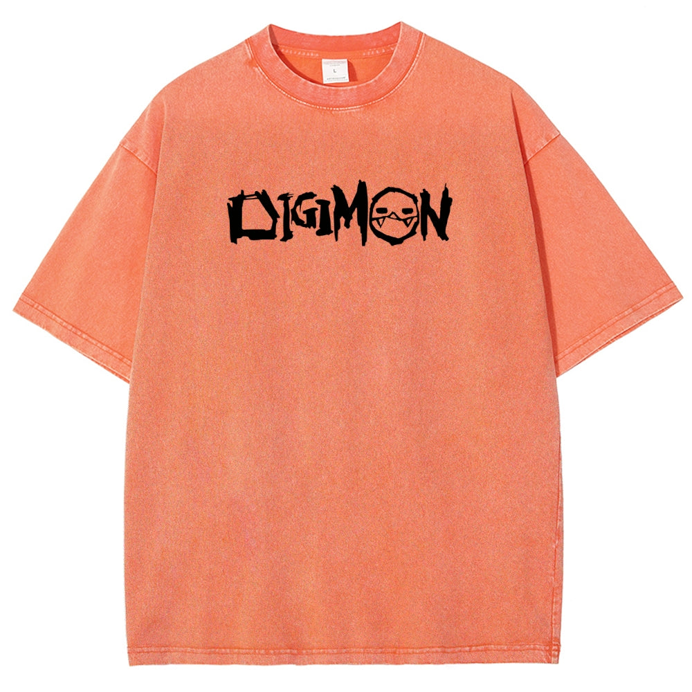 Digimon Unisex Fit Washed T-Shirt 2511008488