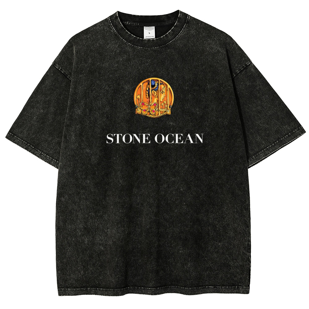 Jojo's Bizarre Adventure Unisex Fit Washed T-Shirt 2511014804
