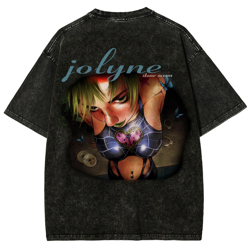Jojo's Bizarre Adventure Unisex Fit Washed T-Shirt 2511014804