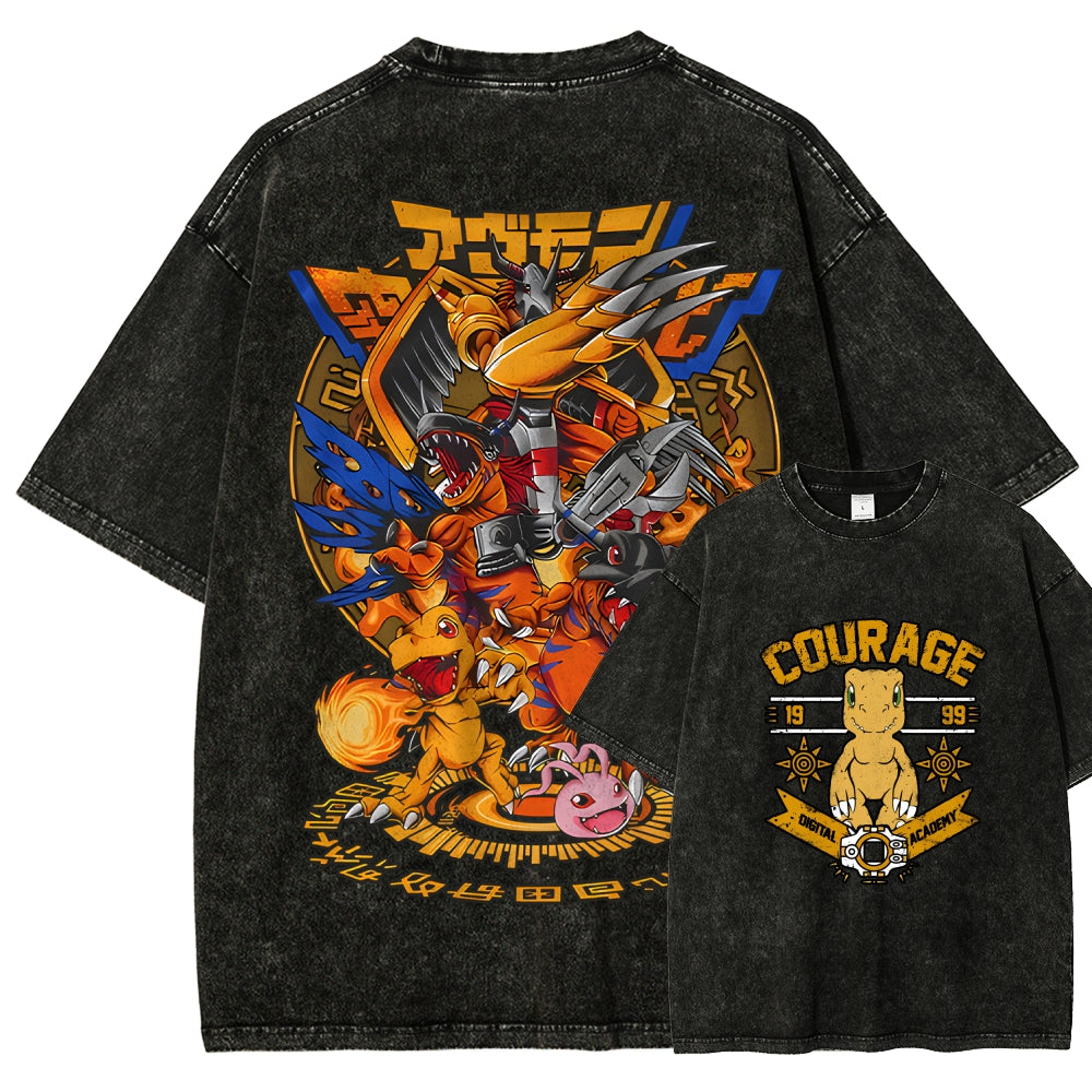 Digimon Unisex Fit Washed T-Shirt 2511014933