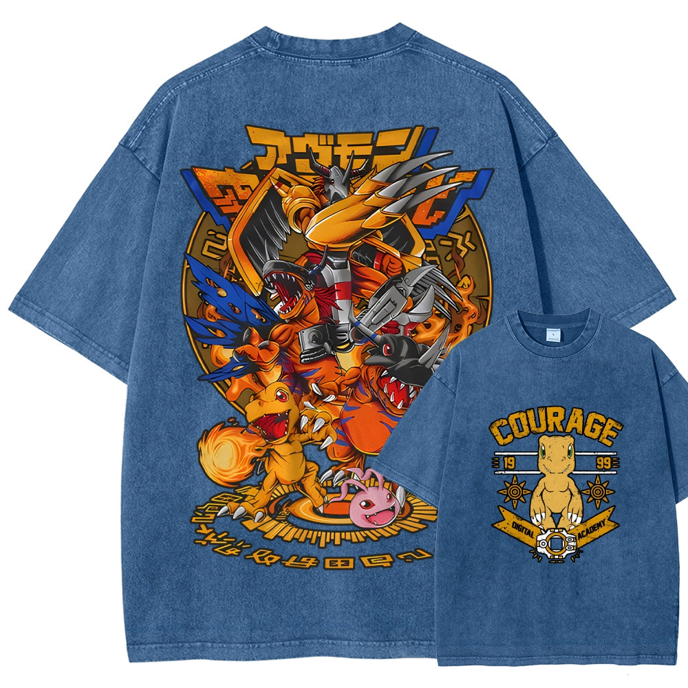 Digimon Unisex Fit Washed T-Shirt 2511014933