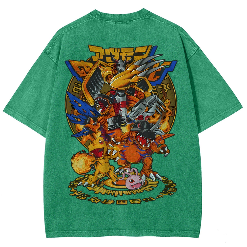 Digimon Unisex Fit Washed T-Shirt 2511014933