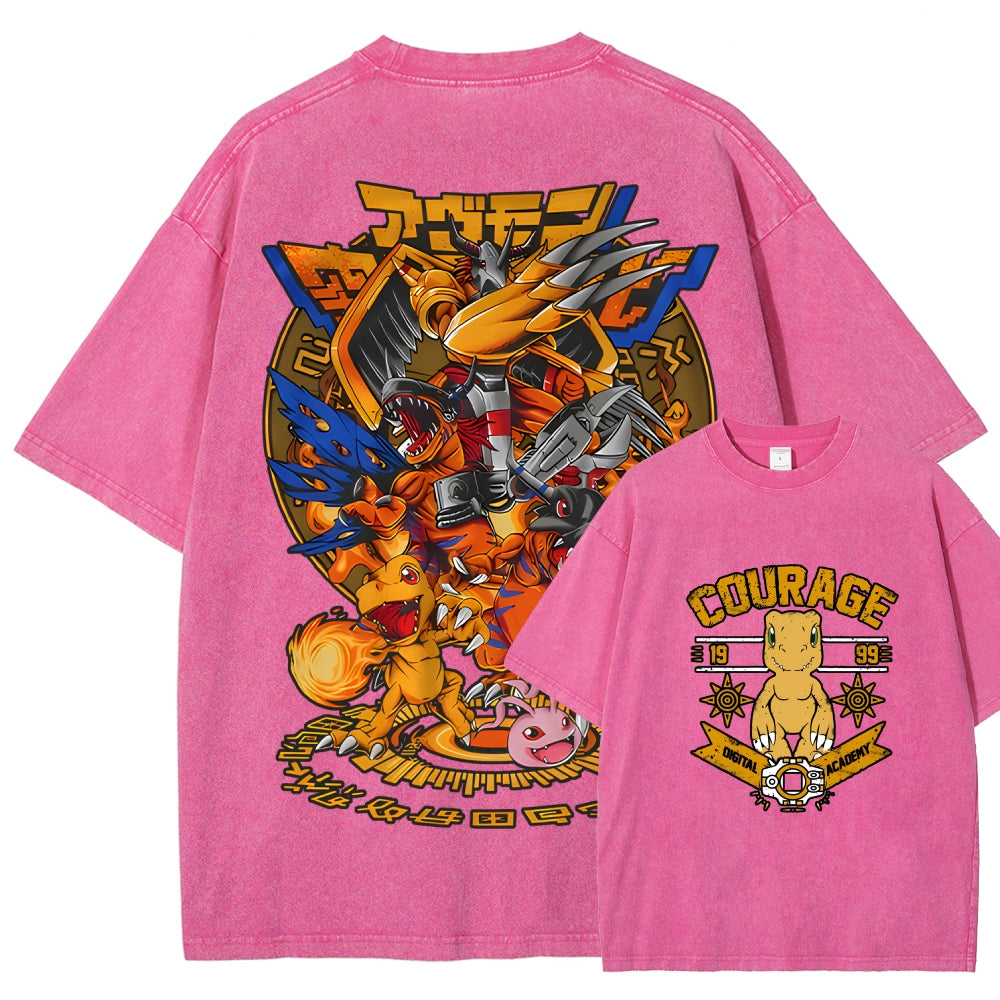 Digimon Unisex Fit Washed T-Shirt 2511014933