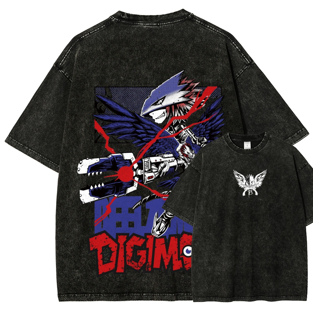 Digimon Unisex Fit Washed T-Shirt 2511019188