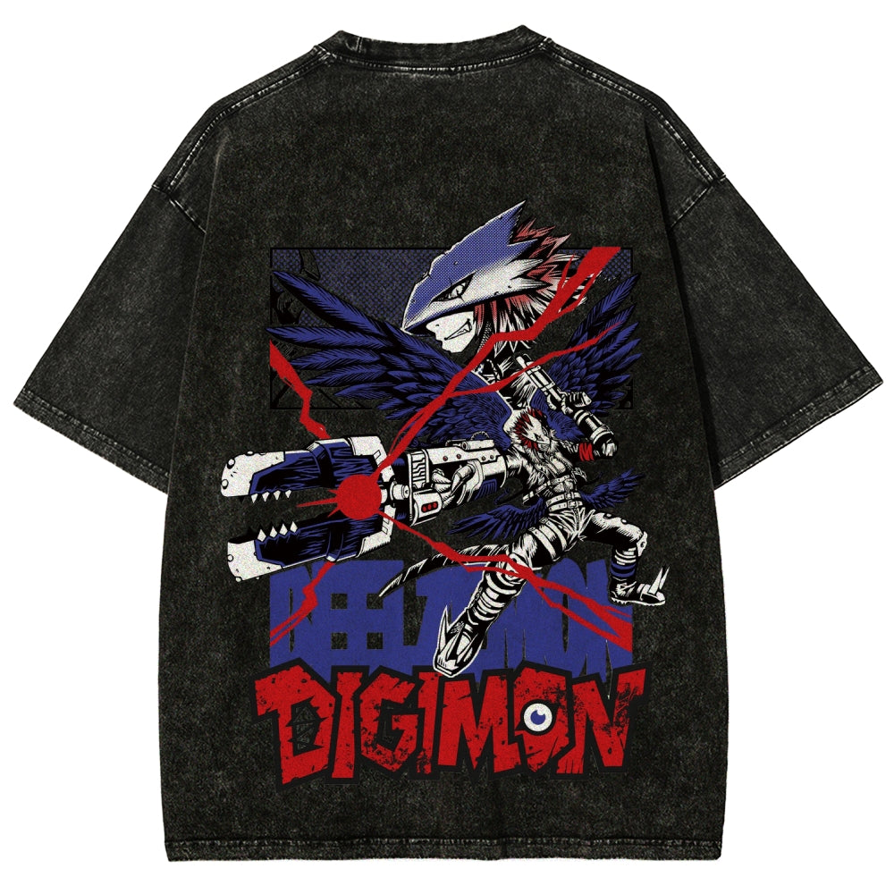 Digimon Unisex Fit Washed T-Shirt 2511019188