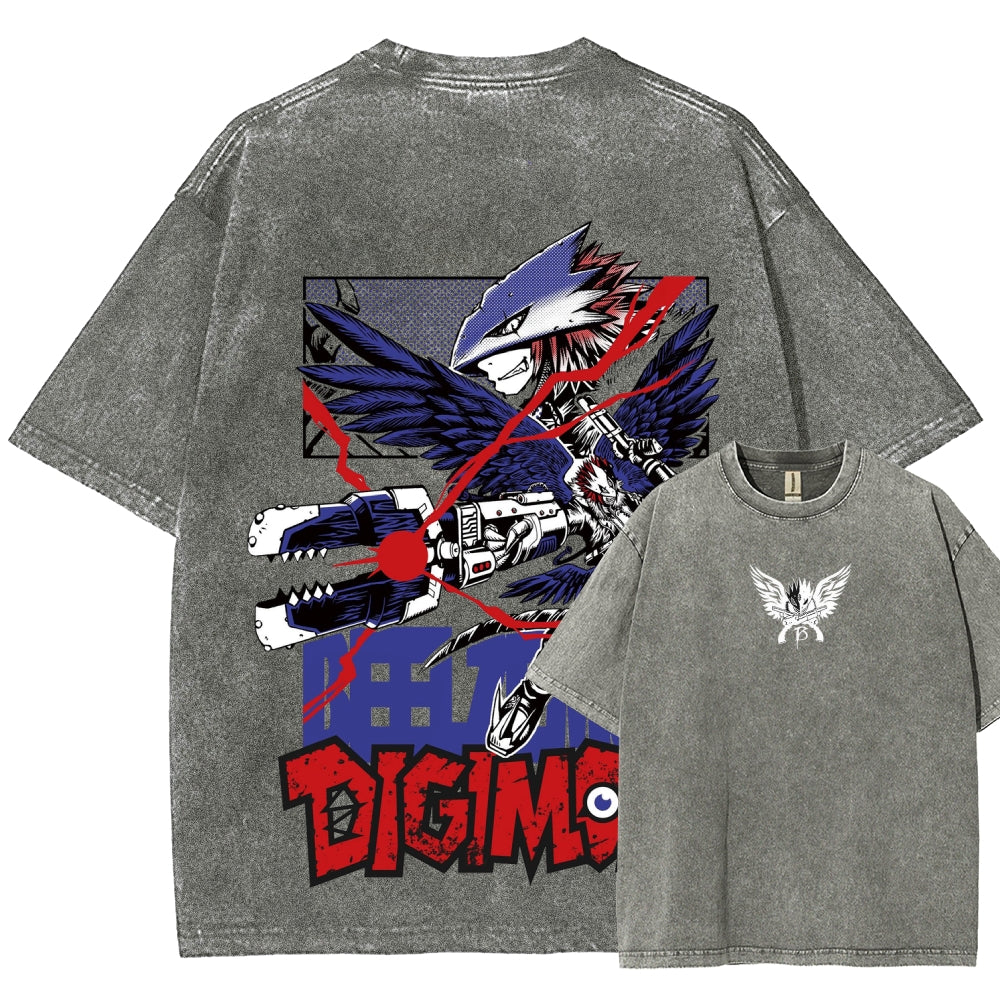 Digimon Unisex Fit Washed T-Shirt 2511019188