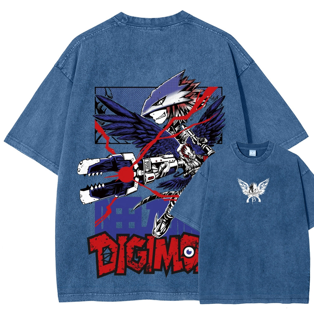 Digimon Unisex Fit Washed T-Shirt 2511019188