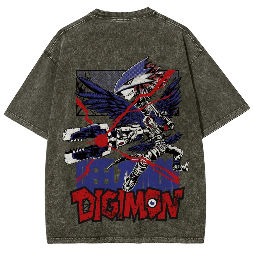 Digimon Unisex Fit Washed T-Shirt 2511019188