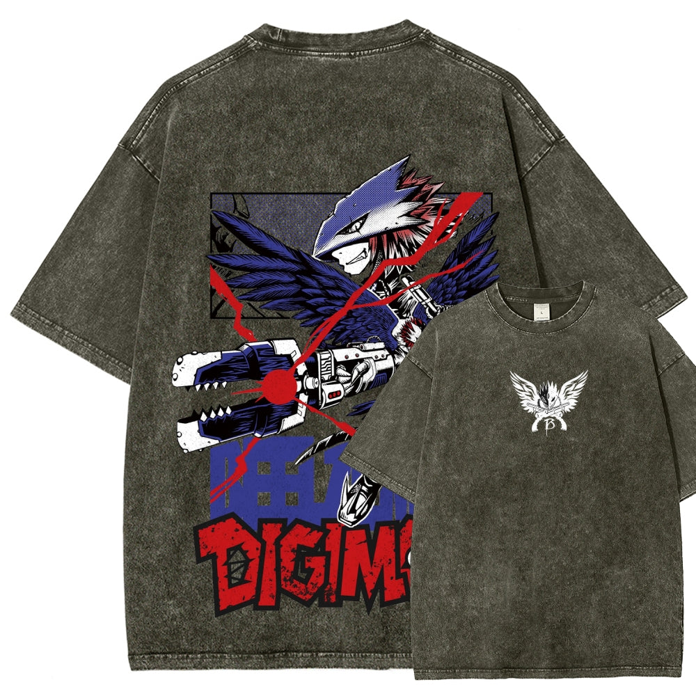 Digimon Unisex Fit Washed T-Shirt 2511019188