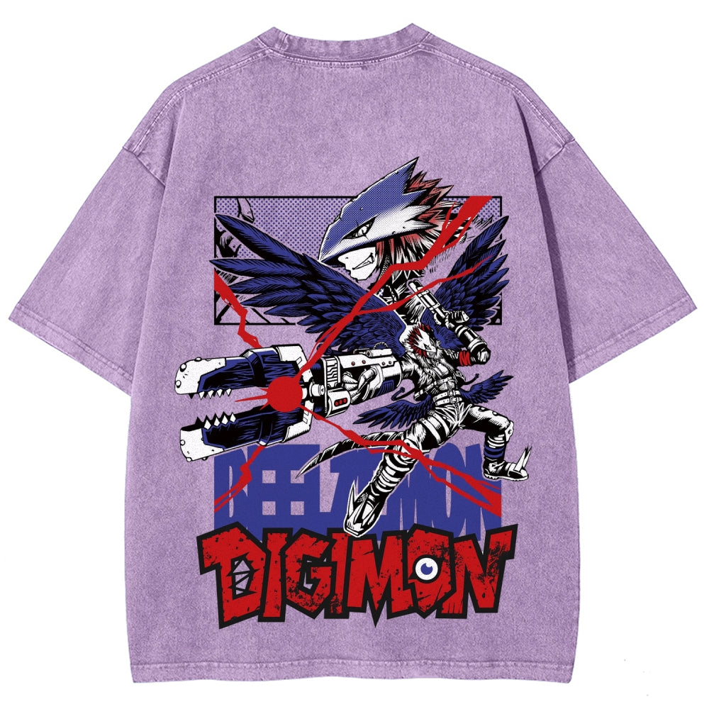 Digimon Unisex Fit Washed T-Shirt 2511019188