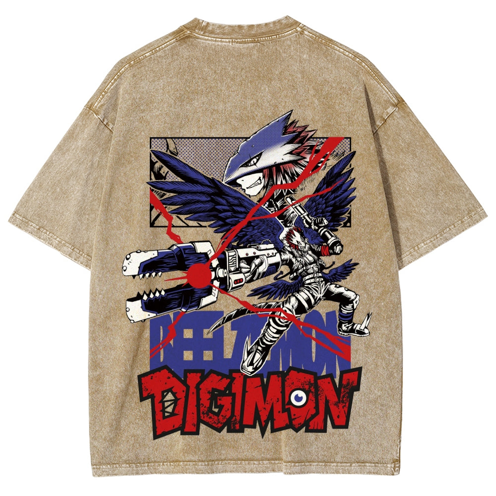 Digimon Unisex Fit Washed T-Shirt 2511019188